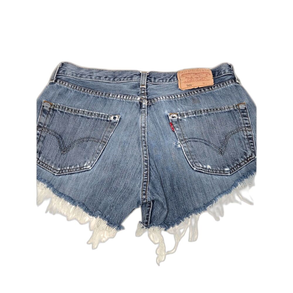 Levi's 501 Cutoff Shorts | Women's Size 29 | Blue High Rise Distressed Denim